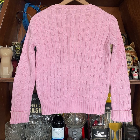 Ralph Lauren Pink Cable Knit Sweater size small - Picture 4 of 7